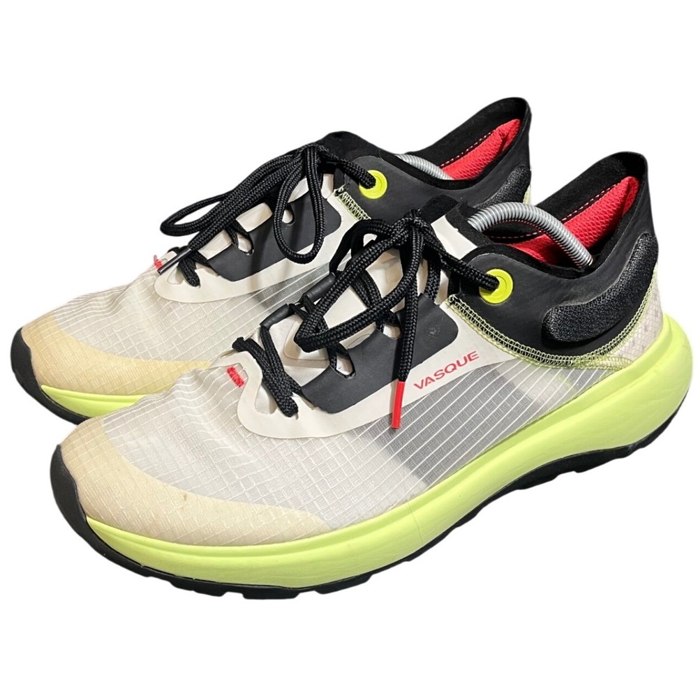 Vasque Now Hiking Running Shoes Mens 12 White Neon Green 7292M Low Top